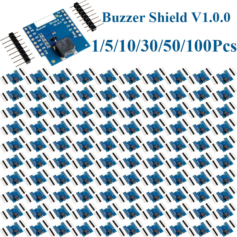 Wemos D1 Mini - 1~100 szt. Buzzer Shield V1.0.0 Aktywna